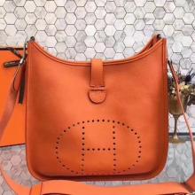 Designer Hermes Orange Evelyne III PM Messenger Bag