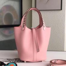 Replica Hermes Pink Picotin Lock 18cm Bag With Braided Handles