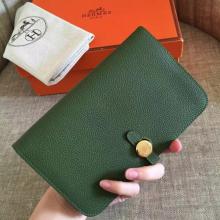 Hermes Dark Green Dogon Duo Combined Wallet Replica