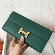 Replica AAA Hermes Malachite Epsom Constance Long Wallet