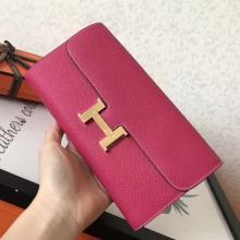 High Quality Faux Hermes Peach Epsom Constance Long Wallet