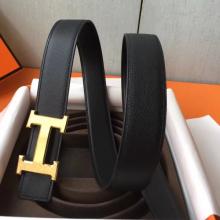 Hermes H Belt Buckle & Black Epsom 32 MM Strap Replica
