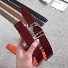 Hermes Etrier Buckle Belt & Orange Clemence 32 MM Strap