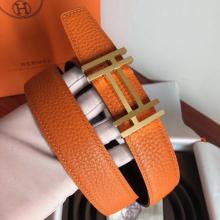 Imitation Hermes H Au Carre Belt Buckle & Orange 32mm Strap