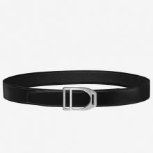 Fake 1:1 Hermes Etrier Buckle Belt & Black Clemence 32 MM Strap