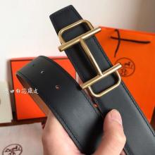 Copy 1:1 Hermes Royal 38MM Reversible Belt In Brown Clemence Leather
