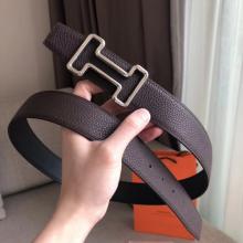 Perfect Replica Hermes Tonight 38MM Reversible Belt In Cafe Clemence Leather