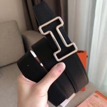 Replica Hermes Tonight 38MM Reversible Belt In Black/White Epsom Leather