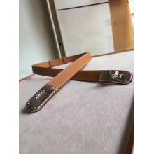 Hermes Kelly Belt In Brown Epsom Leather Replica