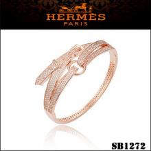 AAA Hermes Debridee Bracelet Pink Gold With Diamonds