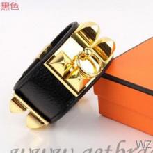 Perfect Replica Hermes Collier De Chien Bracelet Black Gold
