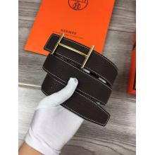 Hermes Reversible Belt Black Togo Calfskin With 18k Gold H Buckle Replica