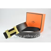 Discount Hermes Reversible Belt Black/Black Togo Calfskin With 18k Drawbench Gold H Buckle