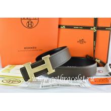 Best Quality Hermes Reversible Belt Brown/Black Togo Calfskin With 18k Drawbench Gold H Buckle