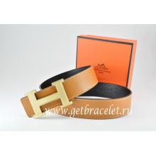 Cheap Replica Hermes Reversible Belt Light Coffe/Black Togo Calfskin With 18k Silver Wave Stripe H Buckle