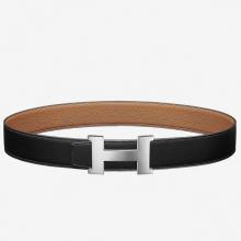 Faux Hot Hermes Constance Belt Buckle & Brown Clemence 38 MM Strap