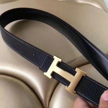 Best Cheap Hermes H Belt Buckle & Black Clemence 32 MM Strap