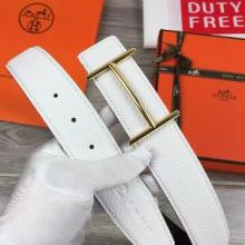 Perfect Copy Hermes Reversible Belt White Togo Calfskin With 18k Gold H Buckle