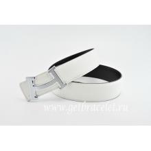 High End Faux Hermes Reversible Belt White/Black Fashion H Togo Calfskin With 18k Silver Buckle