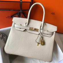 Hermes Beton Clemence Birkin 35cm Handbag