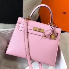 Hermes Mauve Sylvestre Epsom Kelly 28cm Sellier Handbag GHW Replica