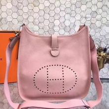 Imitation Hermes Pink Evelyne III PM Messenger Bag