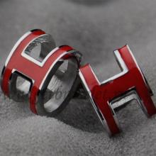 Lacquered Hermes Pop H Red Earrings In White Gold Replica
