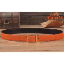 Designer Hermes Quentin 32 MM Orange Reversible Belt