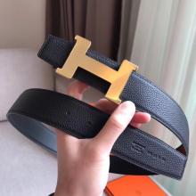 Imitation Luxury Hermes Constance Belt Buckle & Black Clemence 38 MM Strap