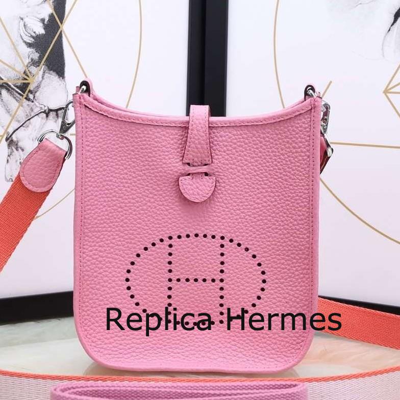 Hermes Pink Evelyne II TPM Messenger Bag Replica