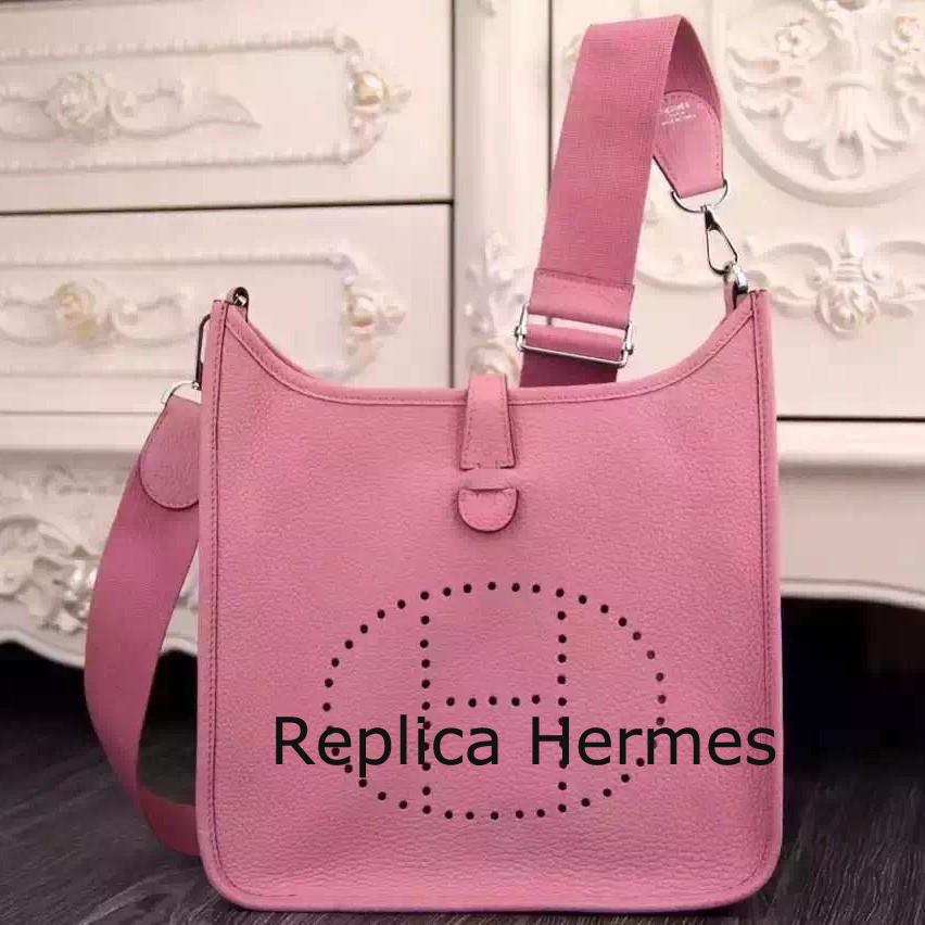 Knockoff Luxury Hermes Pink Evelyne III PM Bag