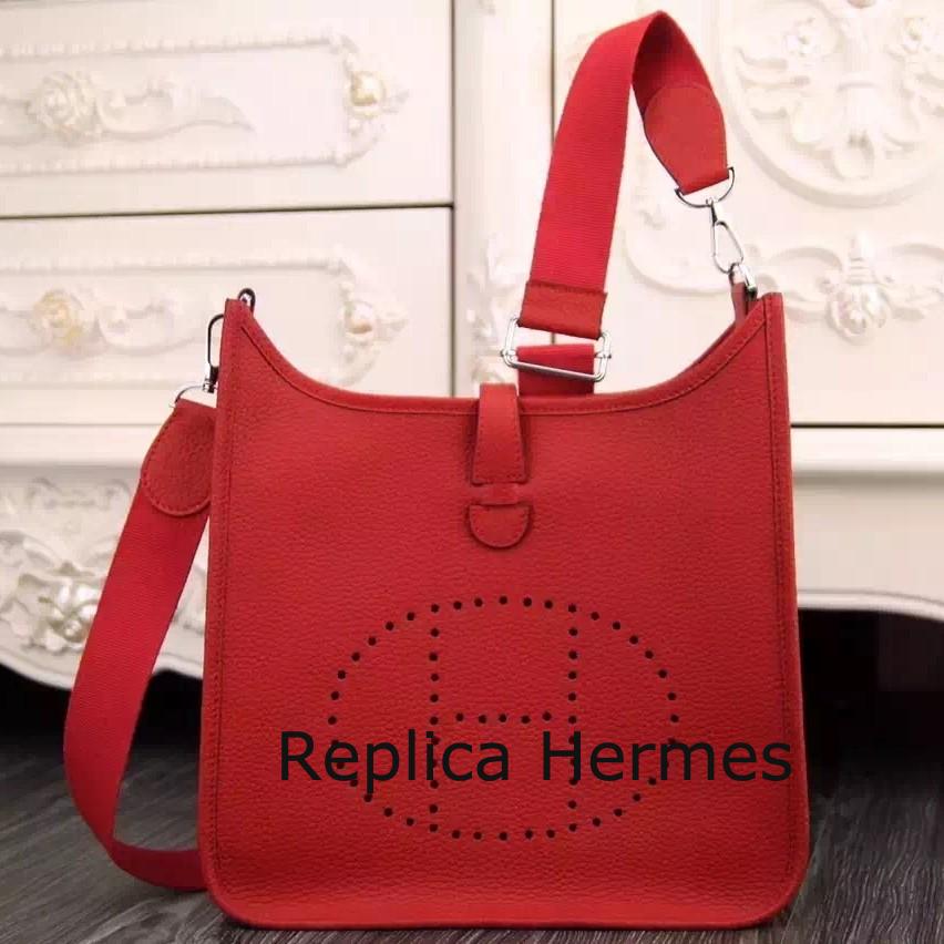 Hermes Red Evelyne III PM Bag