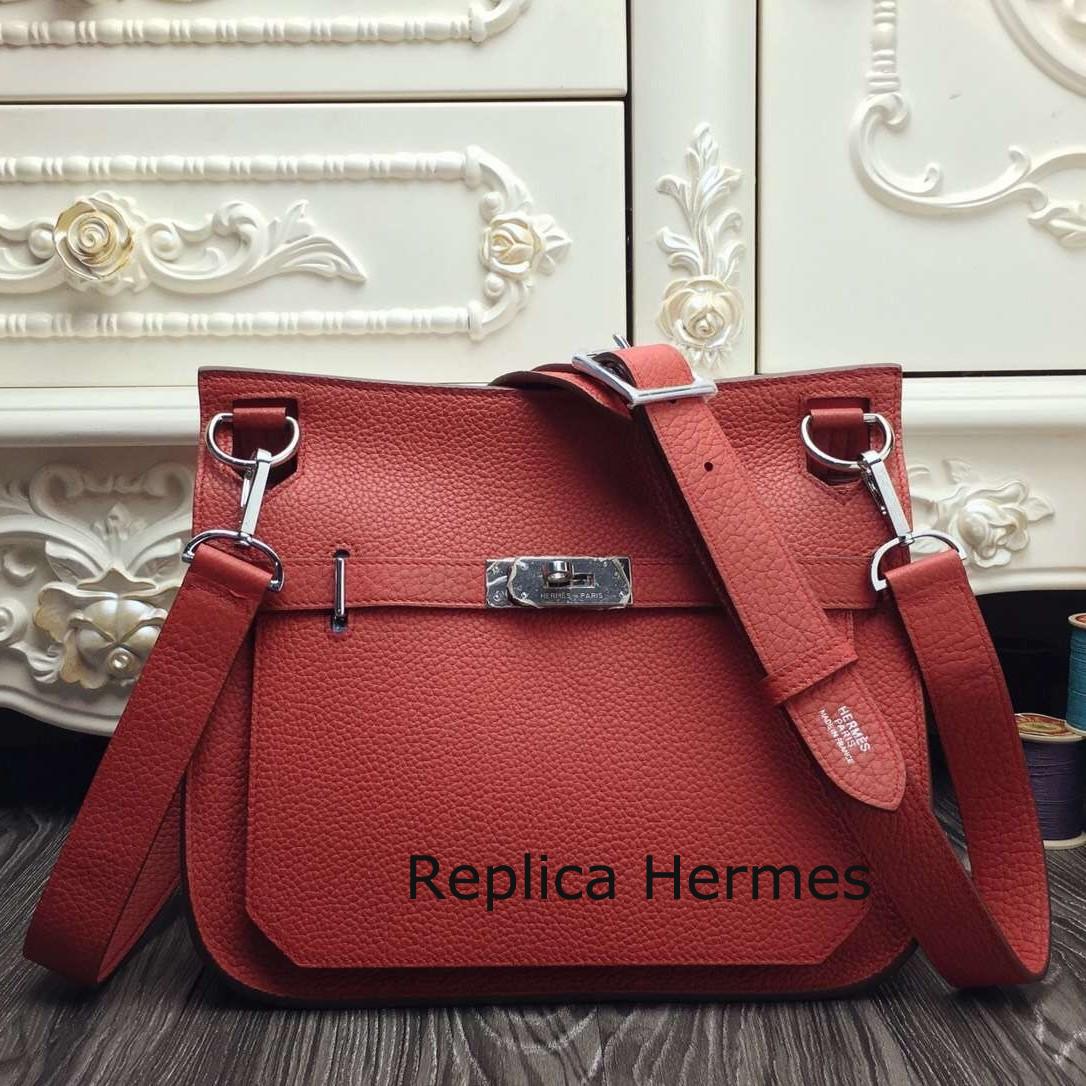 Hermes Red Large Jypsiere 34cm Bag