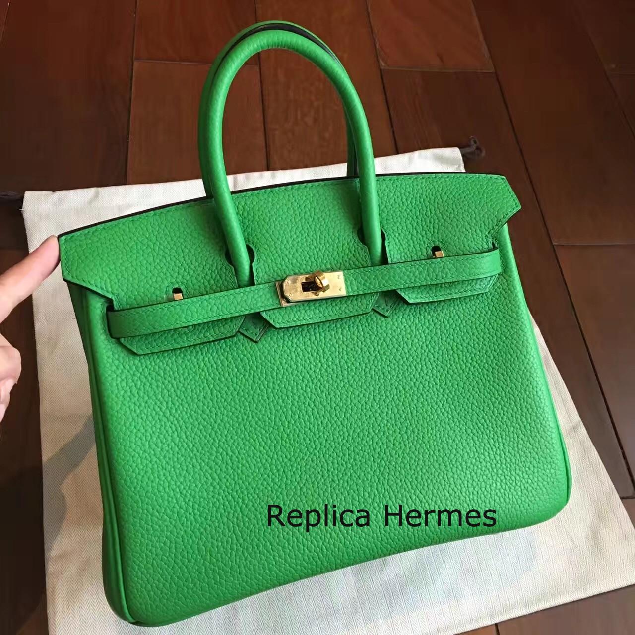 Designer Hermes Bamboo Clemence Birkin 25cm Handmade Bag
