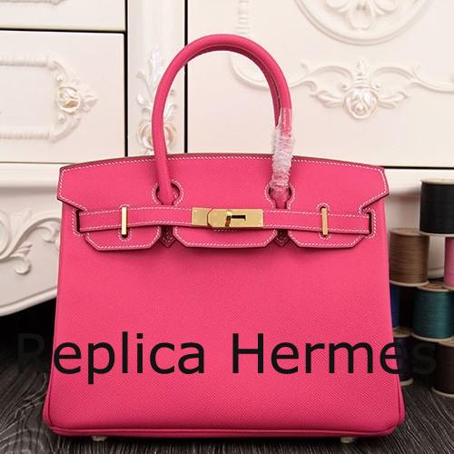 Replica AAA Hermes Birkin 30cm 35cm Bag In Rose Red Epsom Leather