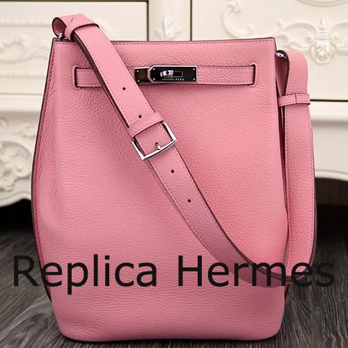 Copy Hermes So Kelly 22cm Bag In Pink Leather