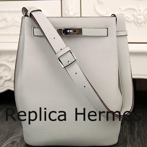 High End Faux Hermes So Kelly 22cm Bag In White Leather