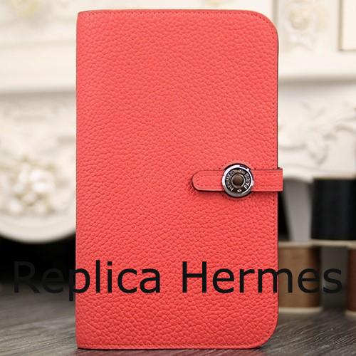 Best Cheap Hermes Dogon Combine Wallet In Rose Lipstick Leather