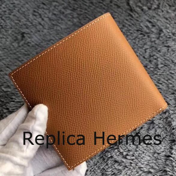 High End Imitation Hermes Brown MC2 Copernic Compact Wallet