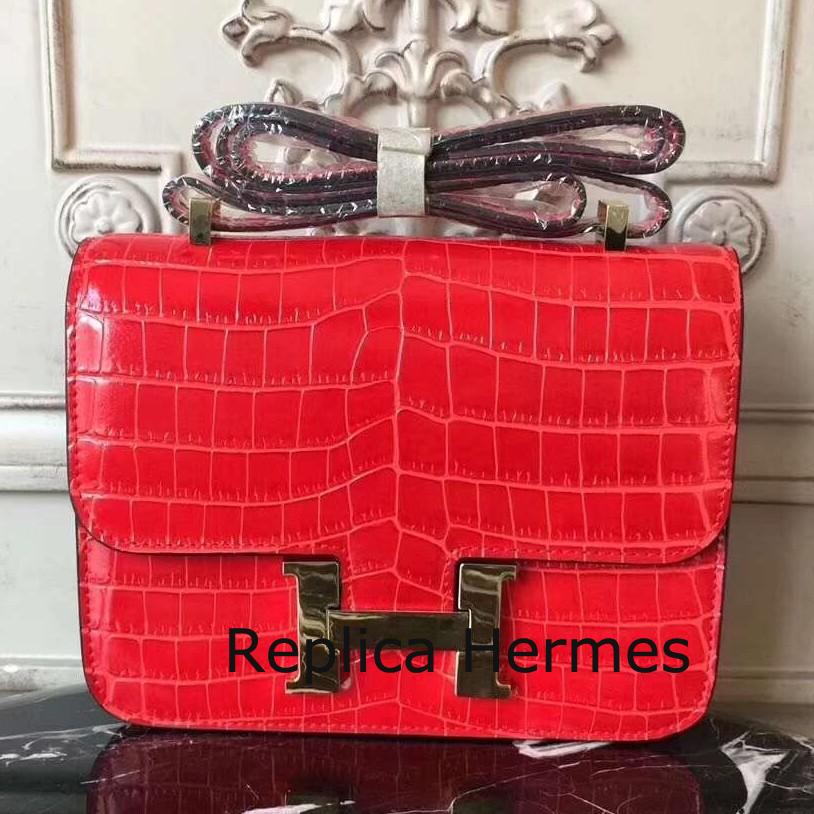 Hot Replica Hermes Cherry Constance MM 24cm Crocodile Bag