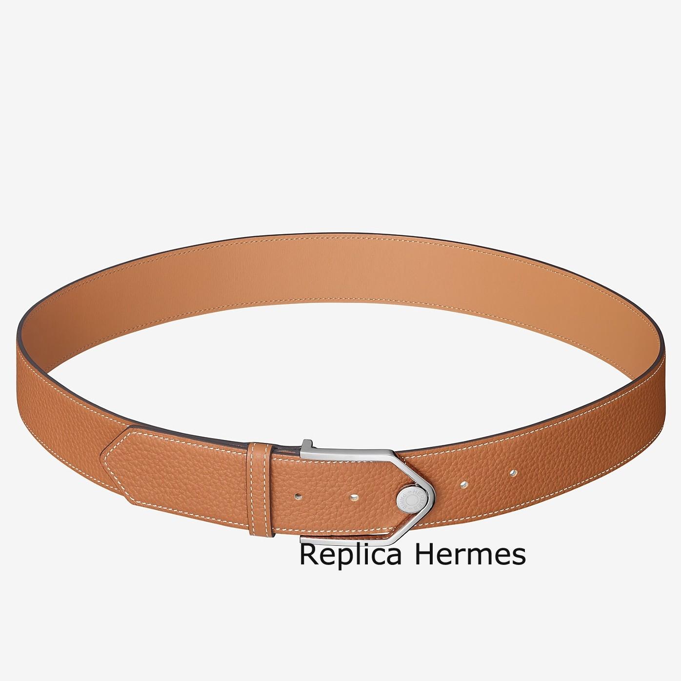 Hermes Brown Licol 40 MM Reversible Leather Belt Replica