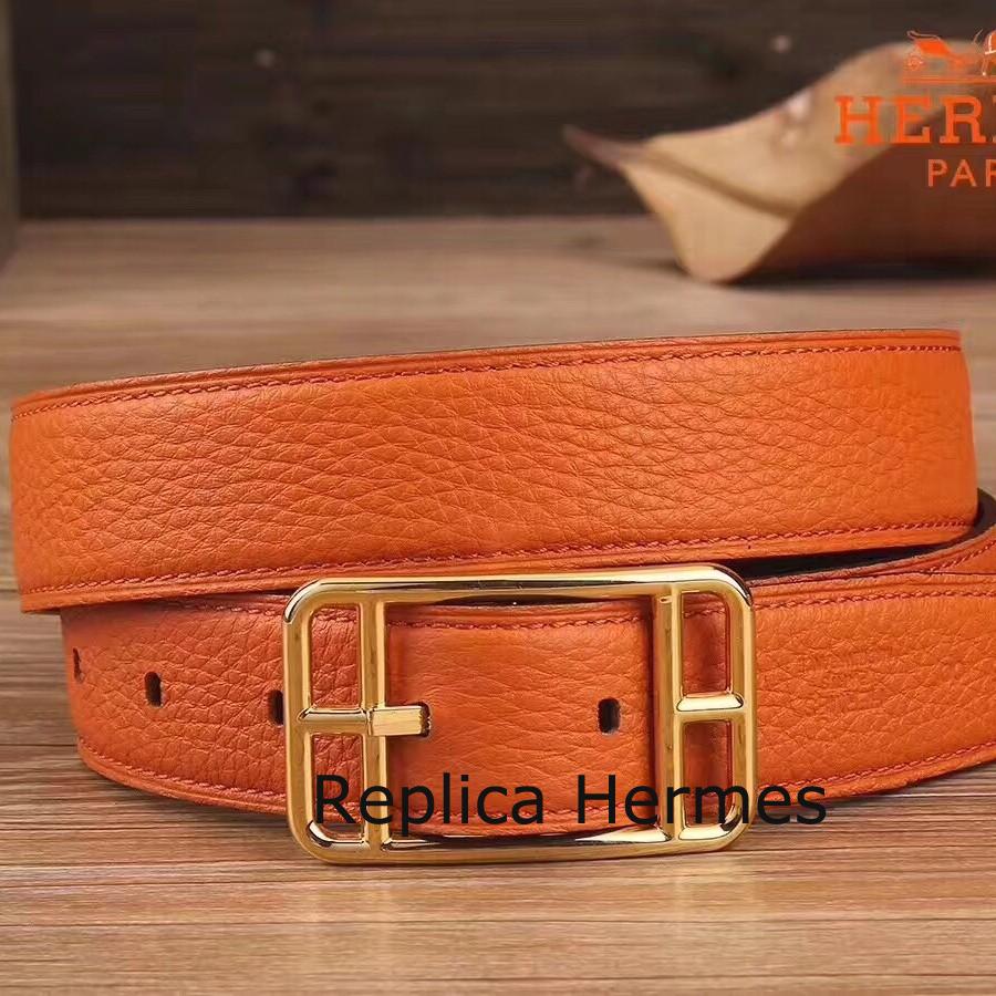 Copy Hermes Orange Cape Cod 32 Reversible Belt