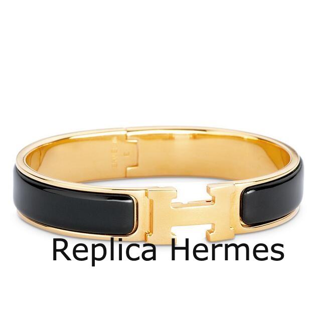 Hermes Black Enamel Clic H PM Bracelet