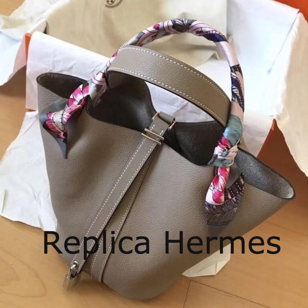 Hermes Tourterelle Picotin Lock PM 18cm Handmade Bag Replica
