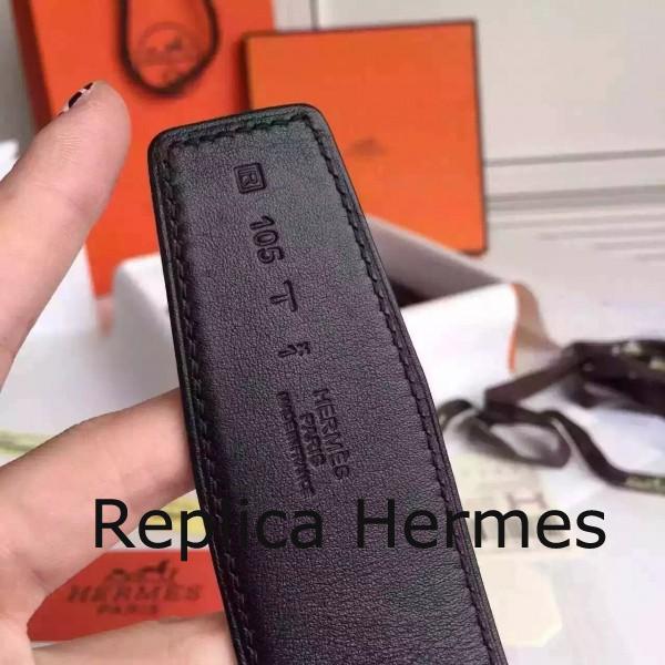 Hermes H Belt Buckle & Brown Epsom 32 MM Strap Replica
