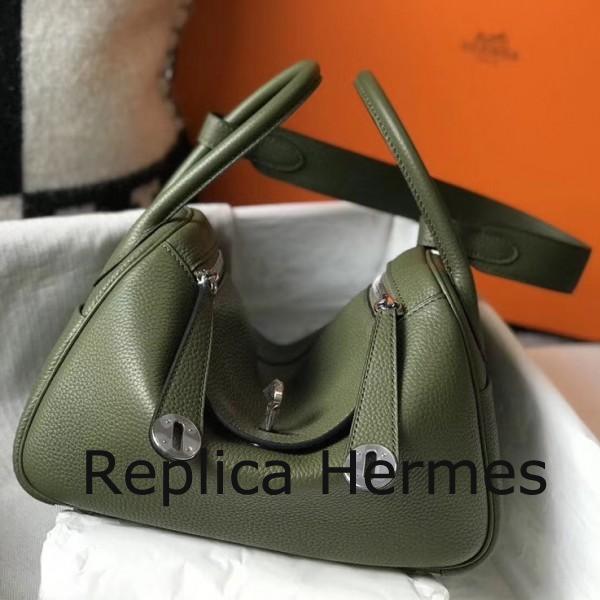 Replica Hermes Lindy 26cm Bag In Canopee Clemence With PHW